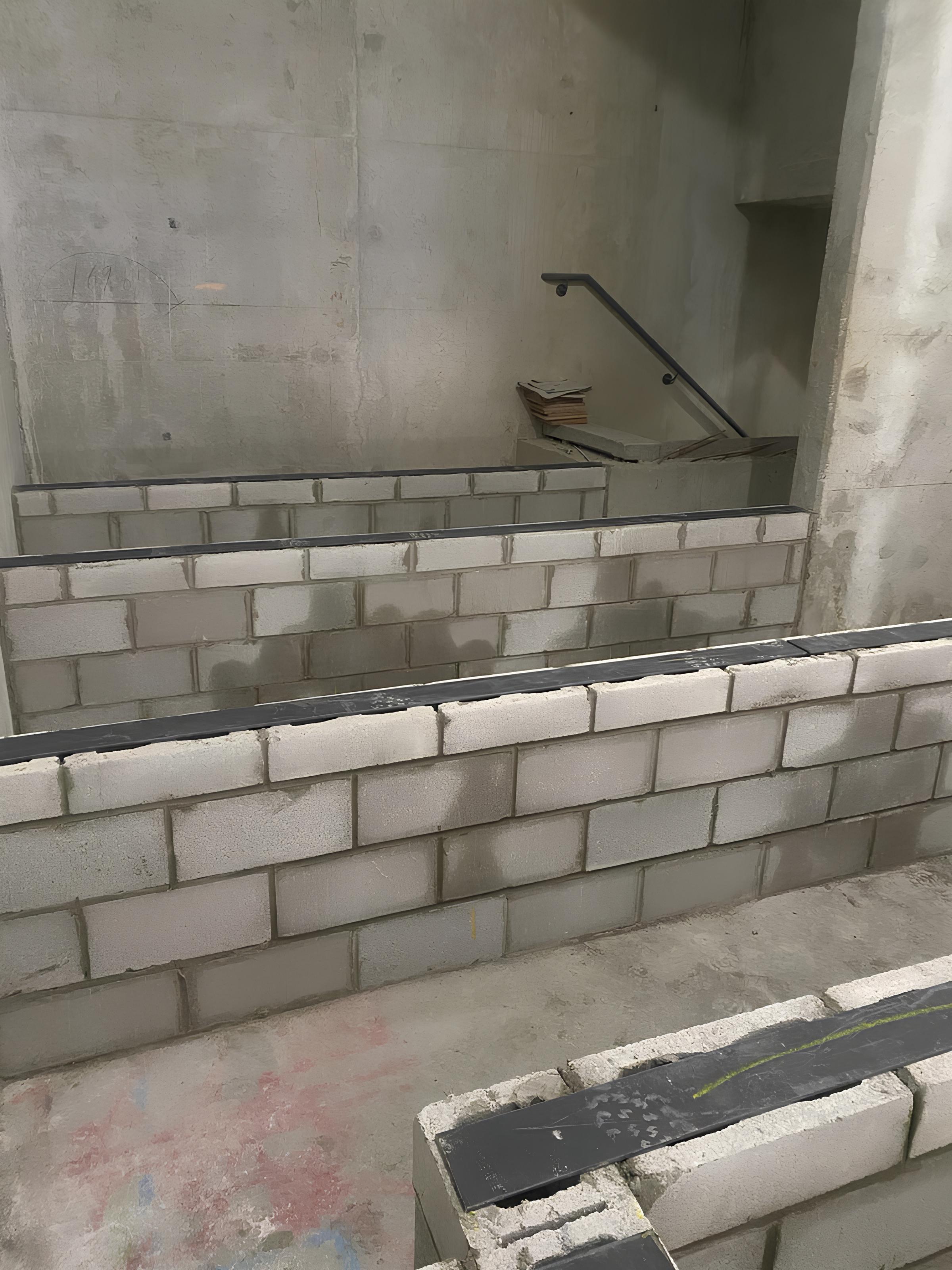 Cinder block installation Missisagua
